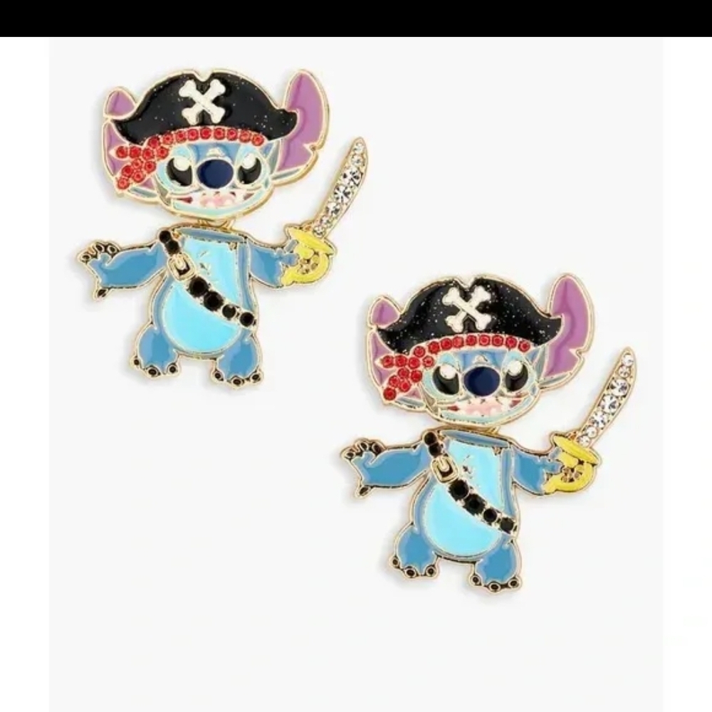 Disney BaubleBar Pirate Stitch Earrings